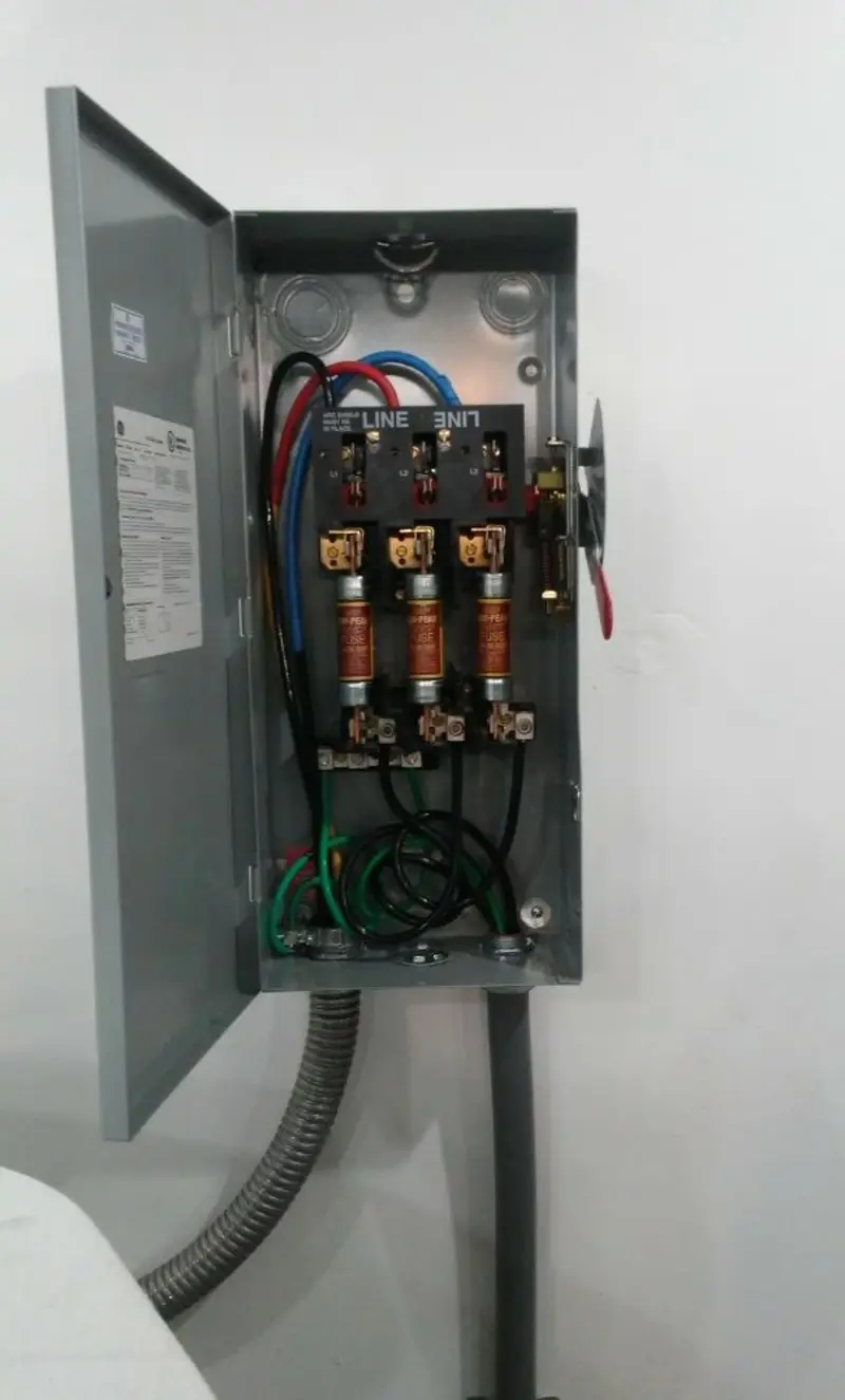 Three-phase disconnect switch installed for Electrical Wiring & Rewiring in Hanover